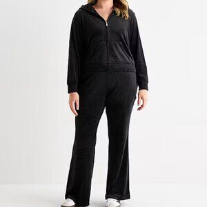 Juicy by Juicy Black Velour Tracksuit - Size M